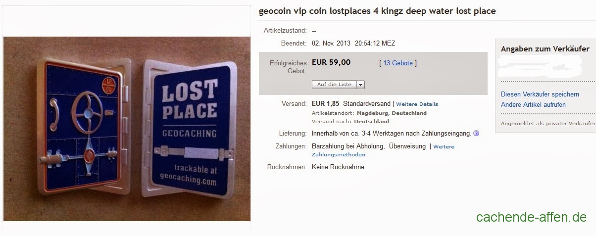 Lost Place Geocoin Deep Water