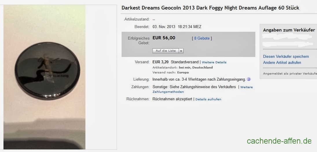 Darkest Dreams Geocoin